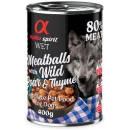 Alpha Spirit Albóndigas Jabalí y Tomillo Para Perros 400 gr