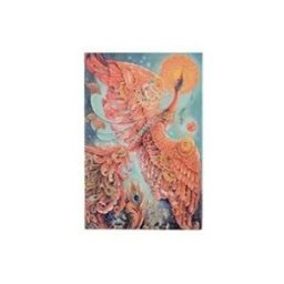 Libreta Pájaro De Fuego Mini (140x90x16) Rayada De 176 Páginas Y Cierr