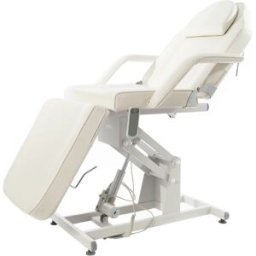 Sillón camilla de estética Bucci: Eléctrico con tres cuerpos y regulación en altura, reposabrazos extraíbles y agujero facial - OUTLET