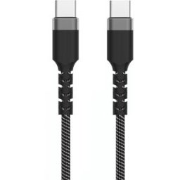 Ewent Cable USB-C EC1098 Fabric PD100W 20Gbps 4K/120Hz 2m Negro/Blanco