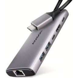AXAGON HUB USB-C HMC-6G2L 2x USB-A 10Gbps, 1x USB-C 10Gbps, 4K/60Hz HDMI, RJ-45, USB 3.2 Gen 2 hub, PD 100W