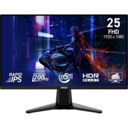 MSI Monitor Curvo 24.5" MAG 255F E20 IPS FHD 200Hz FreeSync 0.5ms