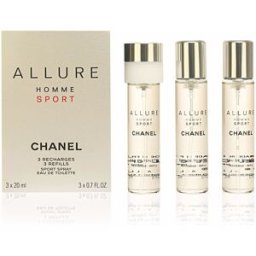 Chanel Allure Homme Sport eau de toilette vaporizador refills 3 x 20 ml