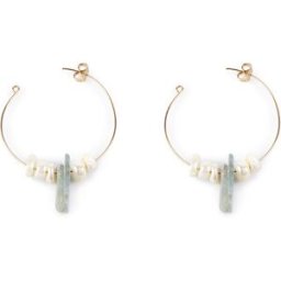 Shabama Lao Green 4CM pendientes #oro brillo