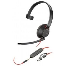 HP POLY Auriculares Blackwire 5210 monaural USB-C + conector de Negro