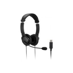 Kensington Auriculares Hi-Fi USB con micrófono y control de volumen - Negro