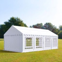 TOOLPORT 4x8 m Carpa para fiestas, PVC 700, blanco - (4777)