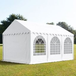 TOOLPORT 3x6 m Carpa para fiestas, PVC 800, con base reforzada, blanco - (7838)