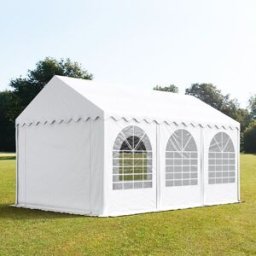 TOOLPORT 4x6 m Carpa para fiestas, PVC 800, con base reforzada, blanco - (2647)