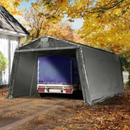 TOOLPORT 3,3x6,2m Carpa garaje, Lona de PE, gris - (8065)