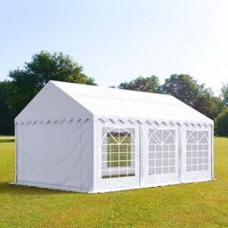 TOOLPORT 4x6 m Carpa para fiestas, PVC 700, blanco - (6094)