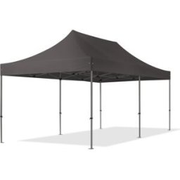 TOOLPORT 3x6 m Carpa plegable, PREMIUM acero 40mm, gris oscuro - (600076)