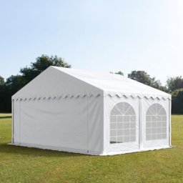 TOOLPORT 5x4 m Carpa para fiestas, PVC 750, con base reforzada, blanco - (7193)