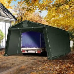 TOOLPORT 3,3x6,2m Carpa garaje, Lona de PE, verde oscuro - (8055)