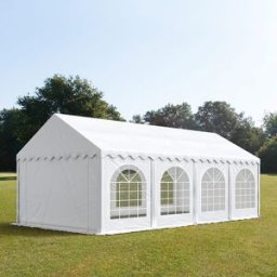 TOOLPORT 4x8 m Carpa para fiestas, PVC 750, con base reforzada, blanco - (7200)