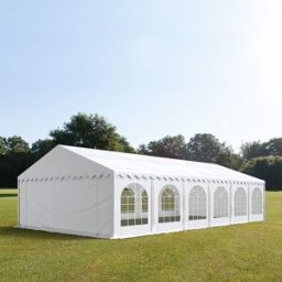 TOOLPORT 6x12 m Carpa para fiestas, PVC 750, con base reforzada, blanco - (7318)