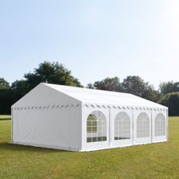 TOOLPORT 5x8 m Carpa para fiestas, PVC 750, con base reforzada, blanco - (7176)