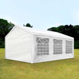 TOOLPORT 4x6 m Carpa para fiestas, PE 350, blanco - (90102)