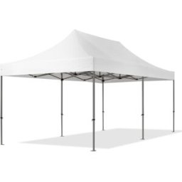 TOOLPORT 3x6 m Carpa plegable, PREMIUM acero 40mm, blanco - (600082)