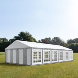 TOOLPORT 6x12 m Carpa para fiestas, PVC 700, gris-blanco - (6060)