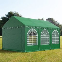 TOOLPORT 3x6 m Carpa para fiestas, PVC 800, con base reforzada, verde oscuro - (2645)