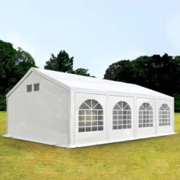 TOOLPORT 4x8 m Carpa para fiestas, PE 550, con base reforzada, blanco - (92103)
