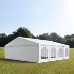TOOLPORT 8x8 m Carpa para fiestas, PVC 750, con base reforzada, blanco - (7290)