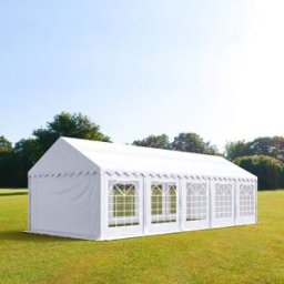 TOOLPORT 4x10 m Carpa para fiestas, PVC 700, blanco - (6077)