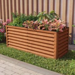 PRIMEYARD 150 x 60 x 60 cm Huerto urbano, acero corten, aspecto óxido - (GFPV00965)
