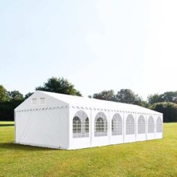 TOOLPORT 6x14 m Carpa para fiestas, PVC 750, con base reforzada, blanco - (2633)