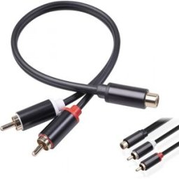 Cable Ultrapix de 3.5mm hembra macho a 2 RCA hembra