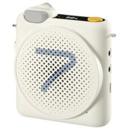 7RYMS Altavoz Amplificador Con Auricular y Micrófono Inalambrico tipo auricular Blanco
