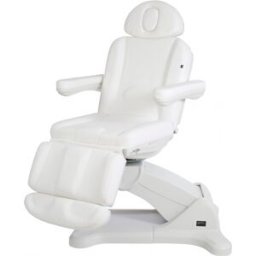 Sillón camilla de estética de alta gama Tempo: Eléctrico con tres motores para controlar la altura e inclinación del respaldo y sillón rotatorio de 240º con posición de Trendelenburg - OUTLET