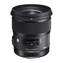 Objetivo Sigma 24mm F1.4 DG HSM Art Sony E Montura, 15 elementos, 77 mm, Negro