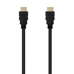 Cable HDMI Nanocable 10.15.1700 V1.4 1m Macho-Macho Oro Alta Velocidad 3D ARC Negro