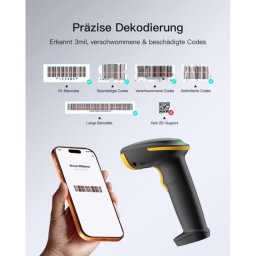 Escáner de códigos de barras Inateck N6043 Bluetooth USB 100 m 2600 mAh