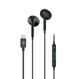 Auriculares Celly UP1300TYPECBK con cable USB-C para llamadas y música negros