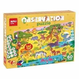 Puzzle APLI Observación Junior Jungla 60 Piezas