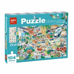 Rompecabezas APLI Kids 18820 Ciudad 104 piezas 5 años