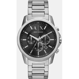 Giorgio Armani Reloj de hombre de acero inoxidable con cronógrafo. Plateado