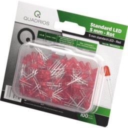 QUADRIOS QUAD 1802O024 - LED 5 mm - color rojo, 100 piezas