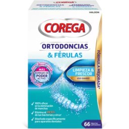 Corega Ortodoncias & Férulas Limpiador Diario 66 Tabletas