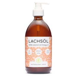 Aceite de salmón Wolfsbacher Natur para perros - 500 ml