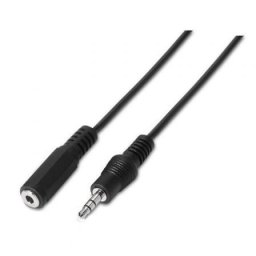Cable Estéreo AISENS A128-0145 Jack 3.5 Macho-Hembra 1.5m Negro Hasta 0.1W