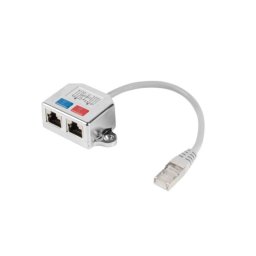 Adaptador Lanberg AD-0026-S 10/100Base-T(X) Cat5e Plata Níquel 1 pieza