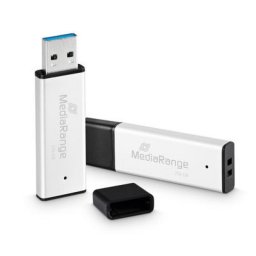 Memoria USB MediaRange MR1903 256GB USB 3.2 Gen1 Aluminio Negro/Plata 220MB/s
