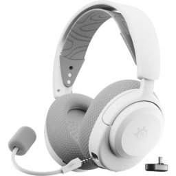 Auriculares SteelSeries Arctis Nova 3 inalámbricos Bluetooth y RF para gaming, micrófono, blanco