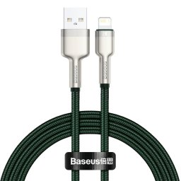 Cable USB a Lightning Baseus Cafule 2.4A 1m Verde