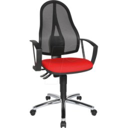 TST POINT60NP RO - Silla de oficina TOPSTAR PUNTO 60 Netz Plus, rojo