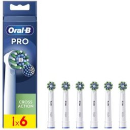 Pack de 6 cabezales de recambio Oral b - Braun Cross Action.